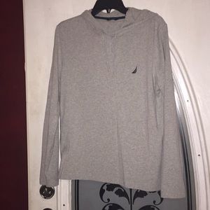 Gray long sleeve with hood